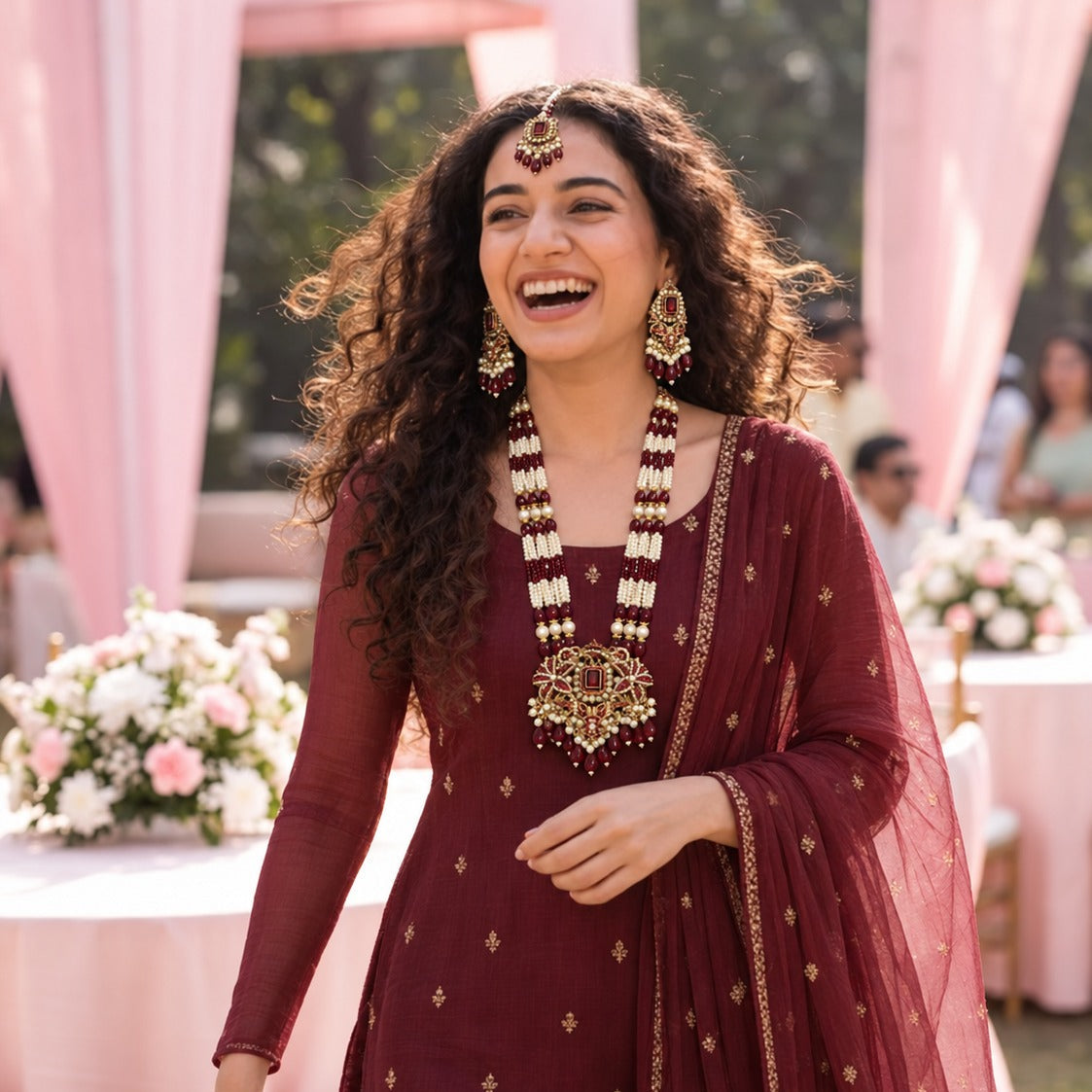 Zeenat-e-Mahal Long Maala Necklace Set