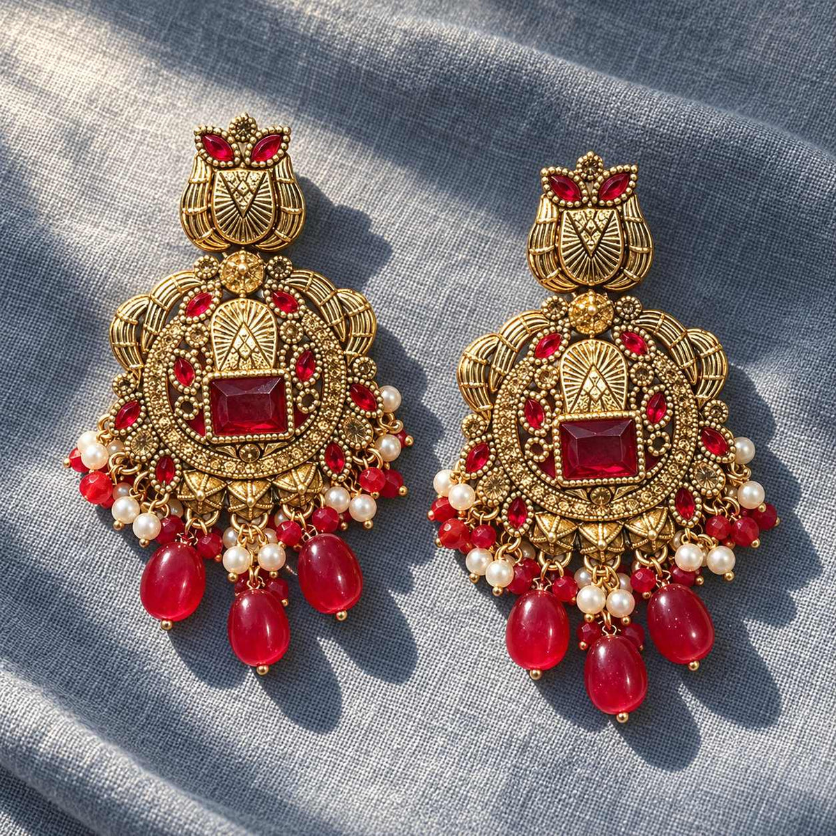 Shahi Darbar Statement Earrings