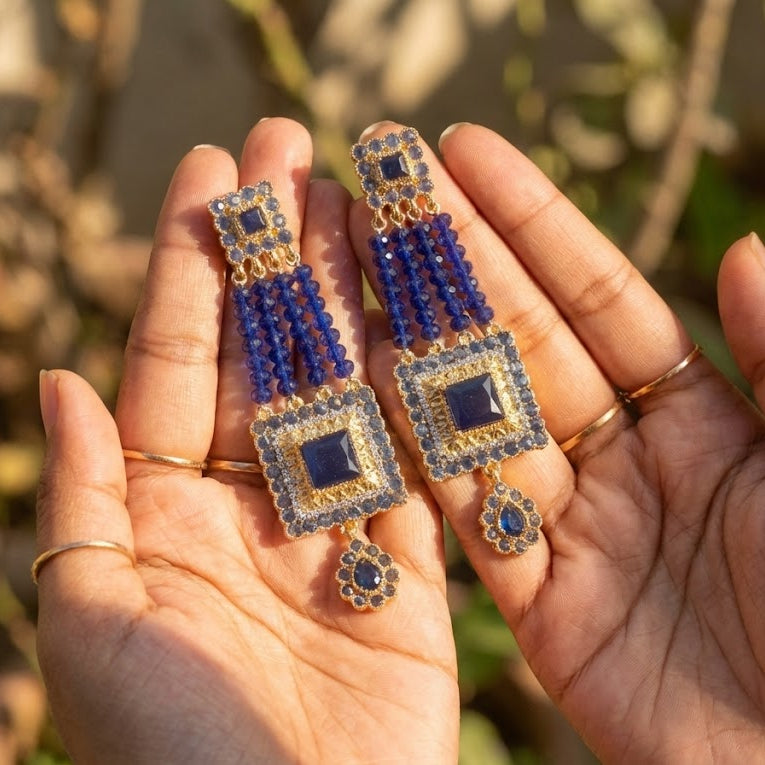 The Midnight Empress - Premium Tribal Earrings