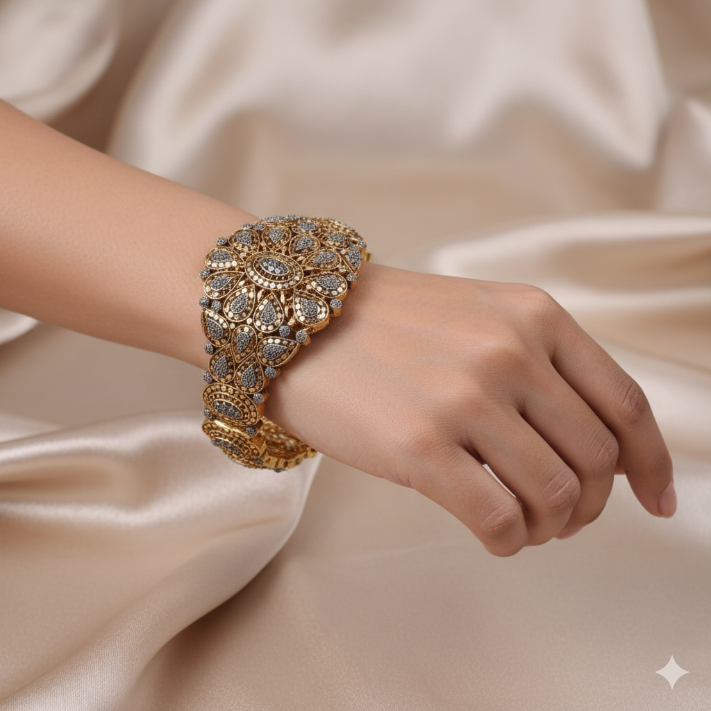 Elegance Rhodium Bangle