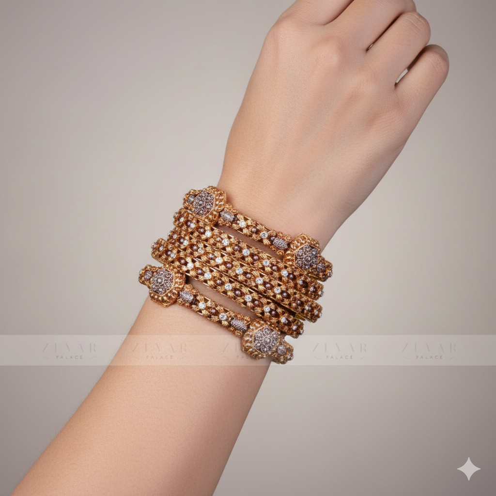 Gold Plated Bangle 6 pieces-03