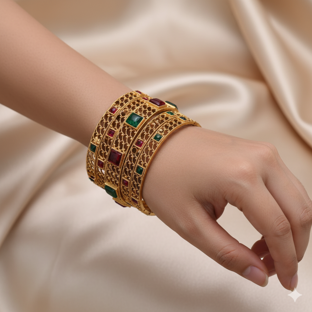 Rajwari Six Piece Multi Bangle