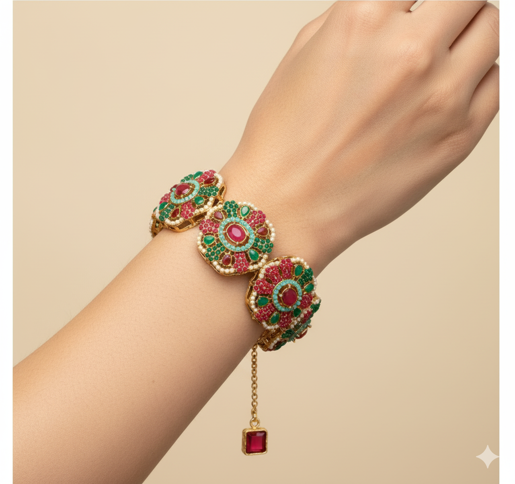 Naurattan Flower Bangles 02