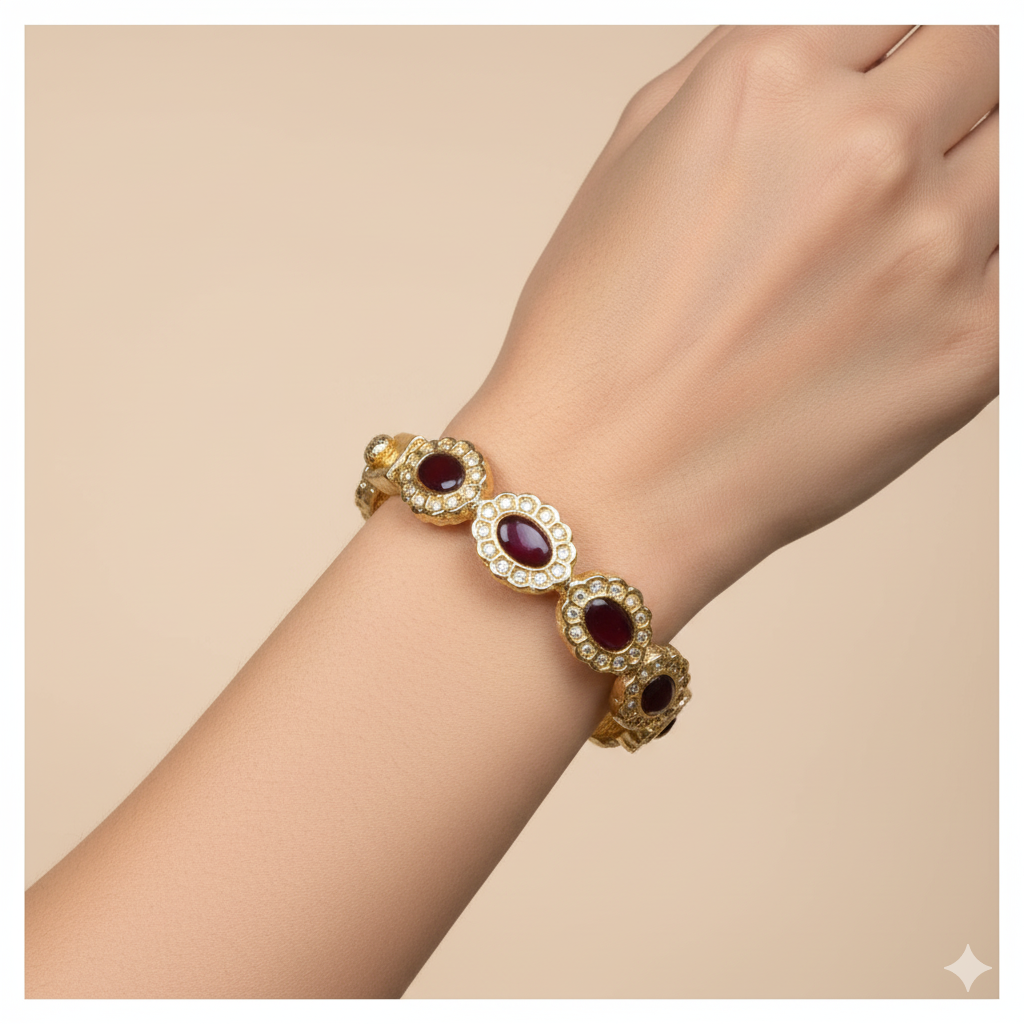 Polki Kundun Bangles