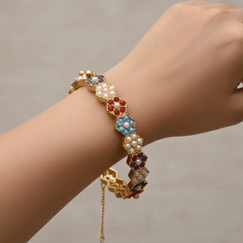 Zircon Flower Single Bangle