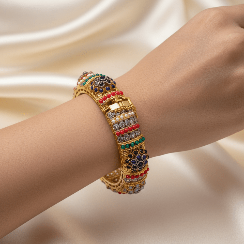 Single Temple Inspired Turkish Bangle