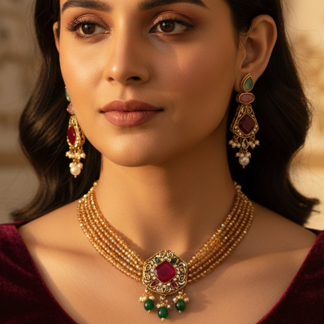 Egyptian Uncut Diamond Choker