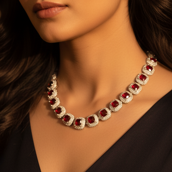Naqsh-e-Zircon Mala Ruby