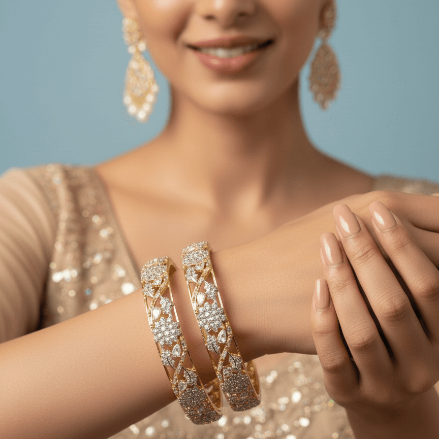 Zirconia Regal Two-Tone Cuffs