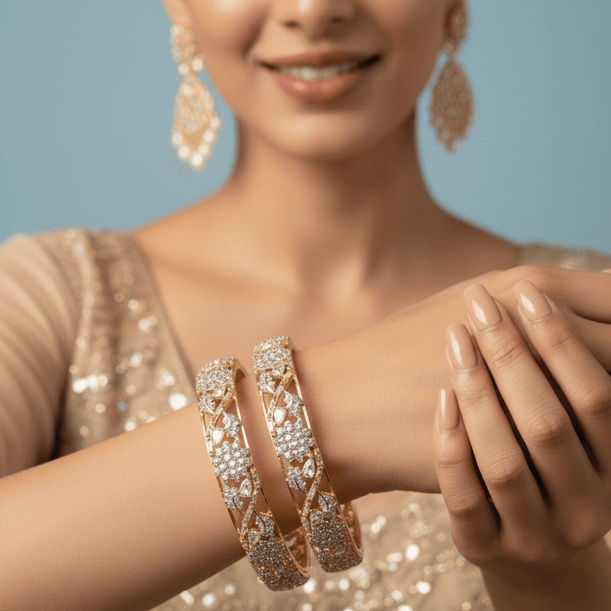 Zirconia Regal Two-Tone Cuffs