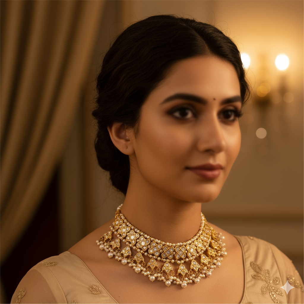Stunning Laak Kundan Chokar Set 4