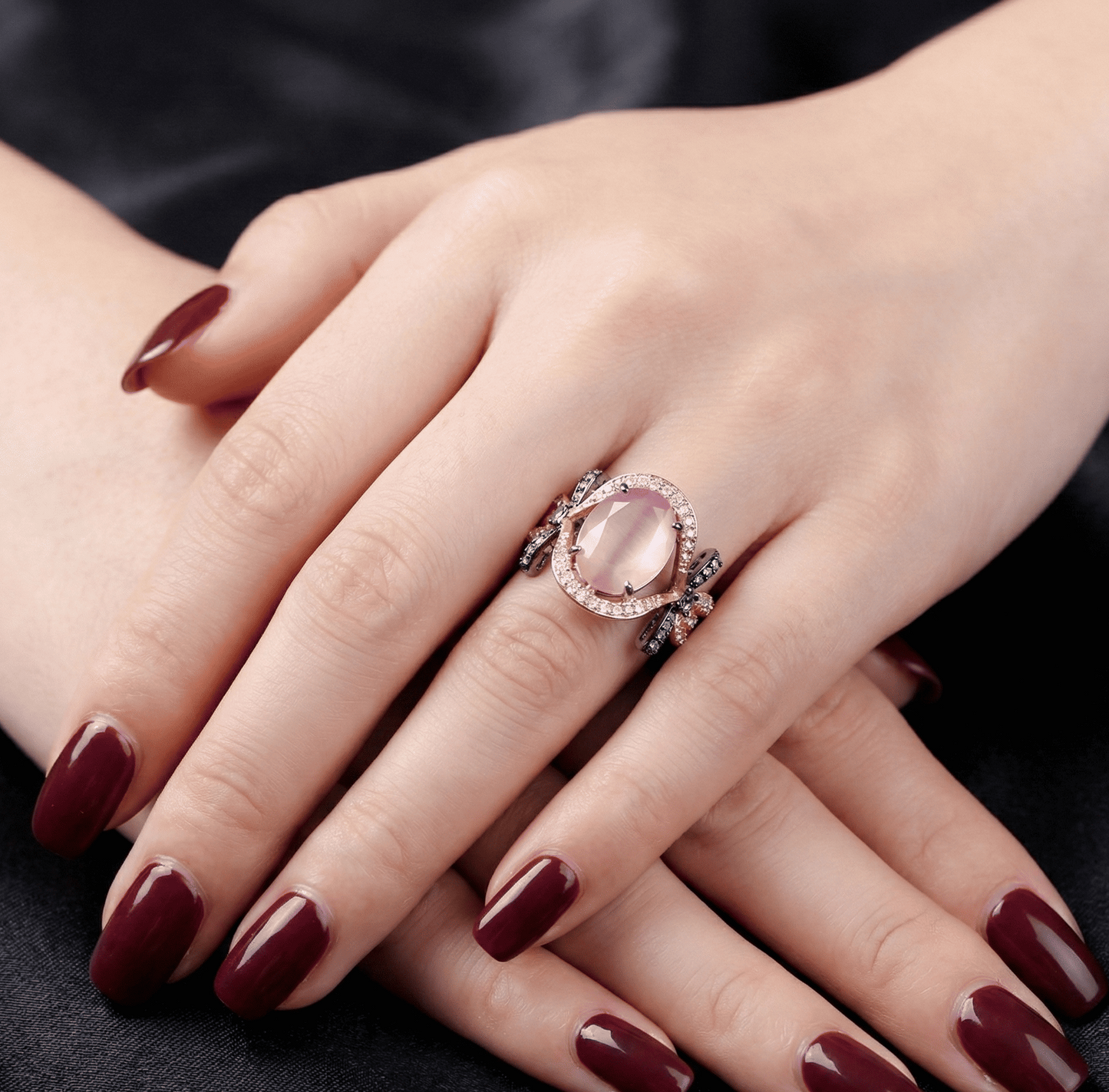 Signature Sterling Ring in Oxidise Polish