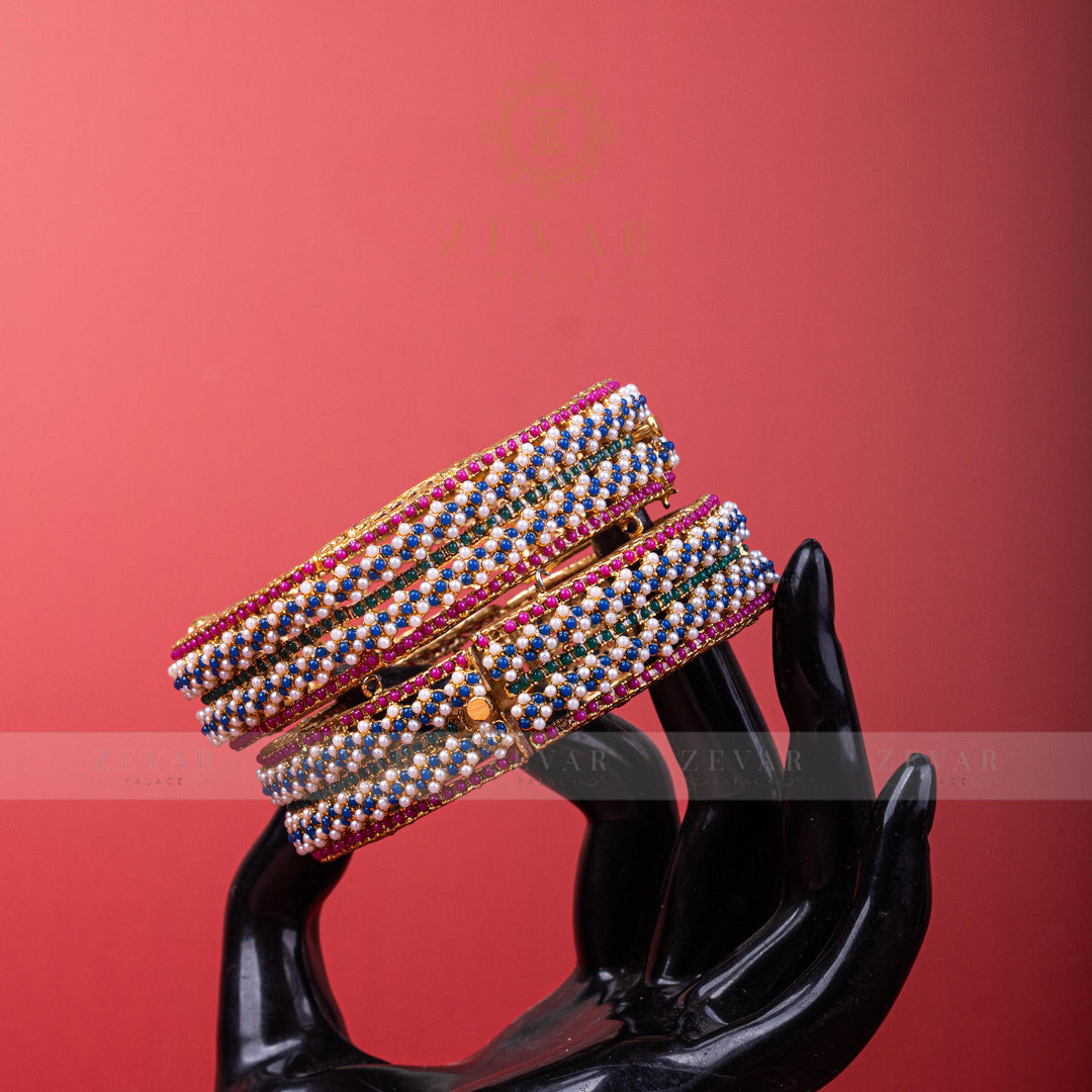Naurattan Bangle Pair - 17