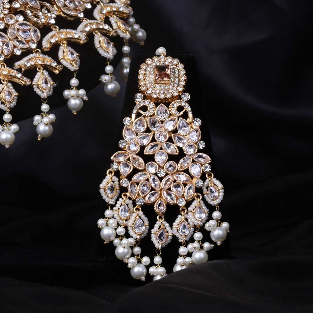 Kundan Handmade Bridal Set Champagne