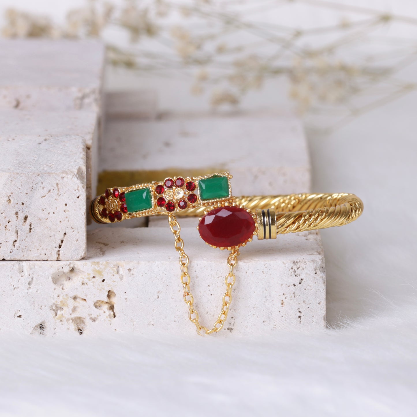Amethyst Flower Single Bangles