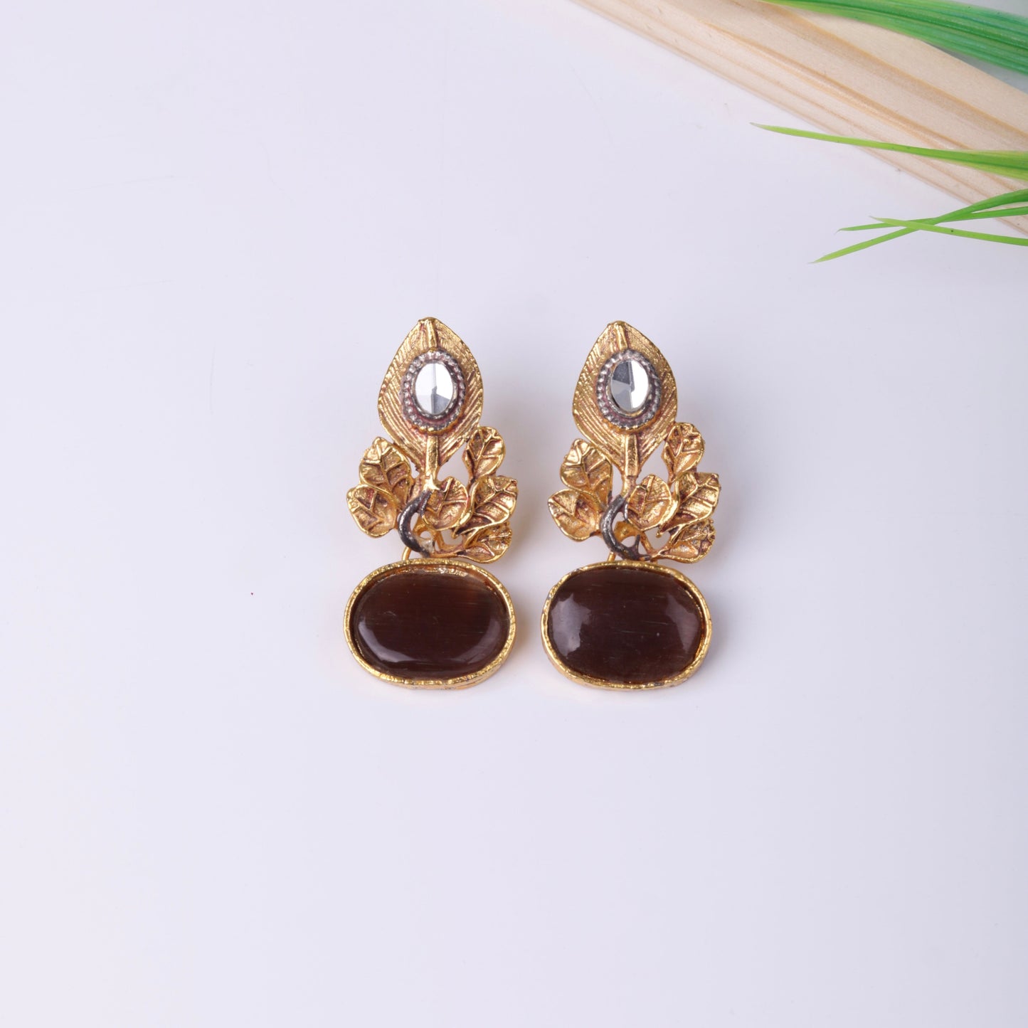 Designer's  Leaf Studs