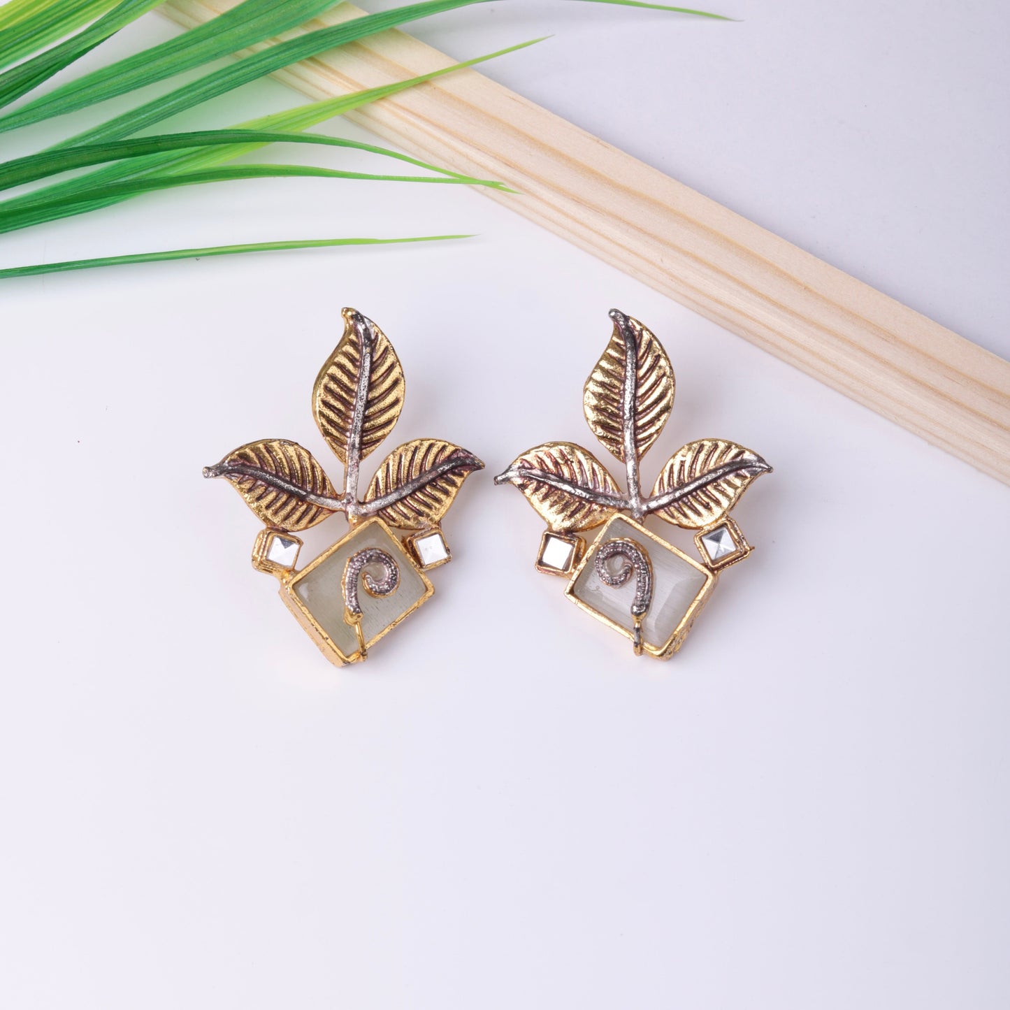 Designer's  Leaf Studs