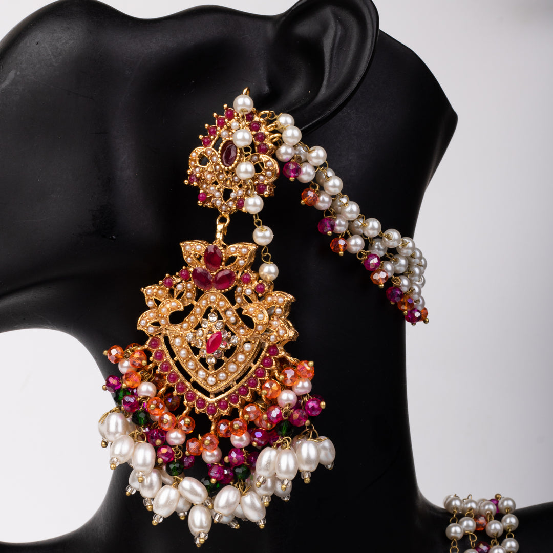 Sahara Earring & Teeka Ruby