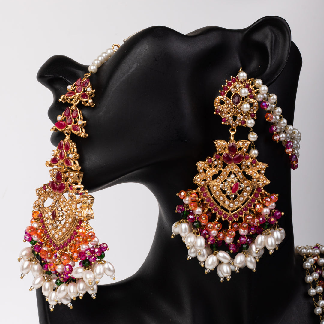 Sahara Earring & Teeka Ruby