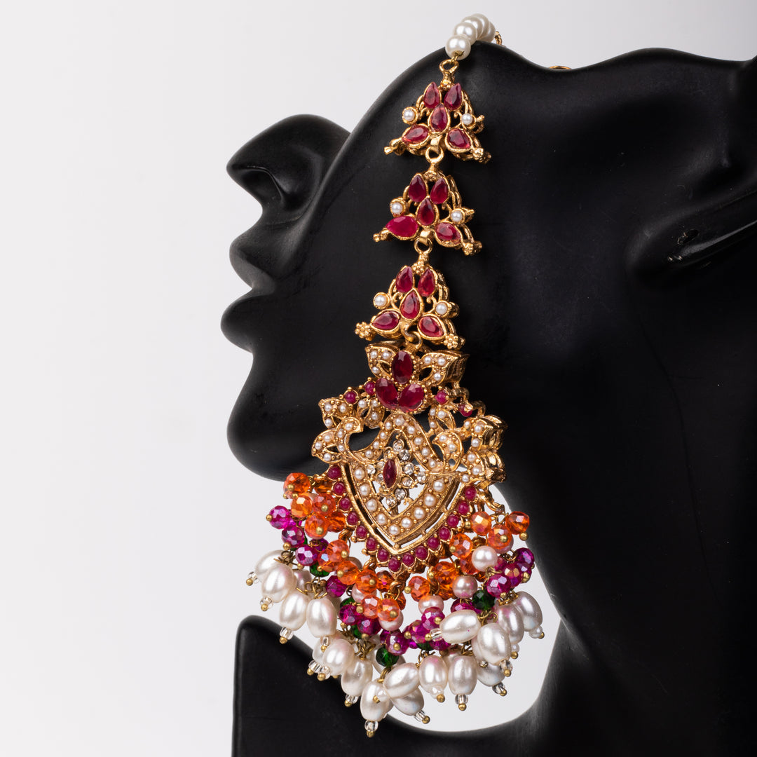Sahara Earring & Teeka Ruby
