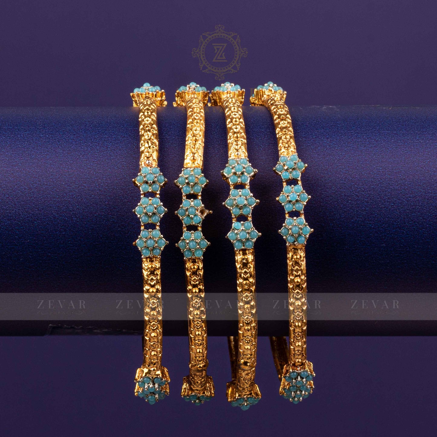 Victorian Flower Bangle Ferozi