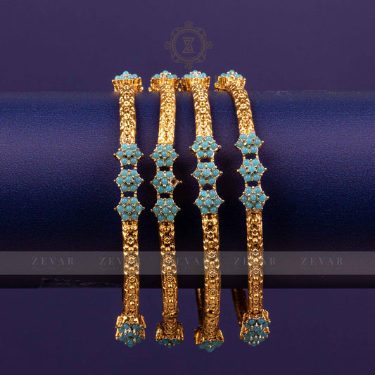 Victorian Flower Bangle Ferozi