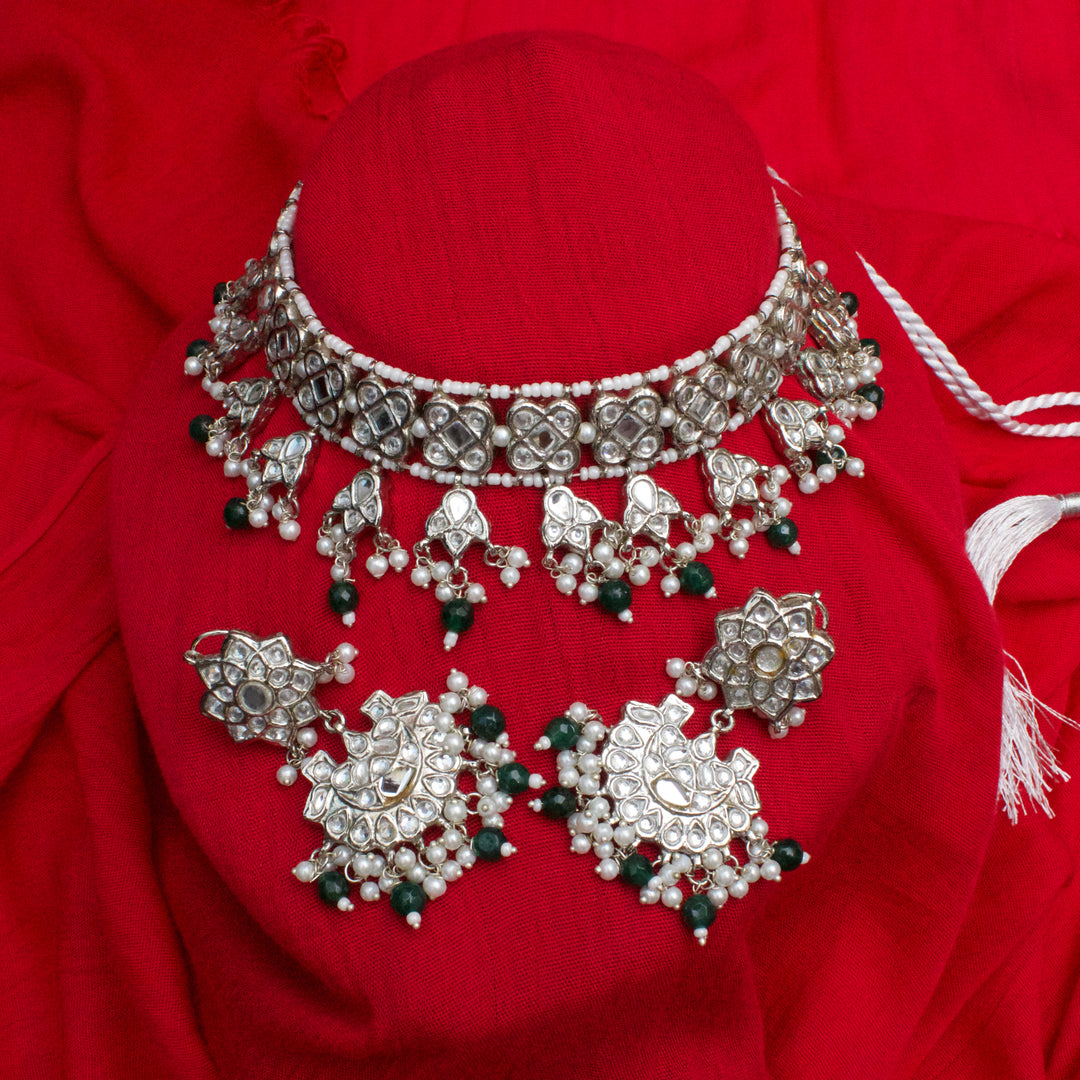 Stunning Laak Kundan Silver Chokar