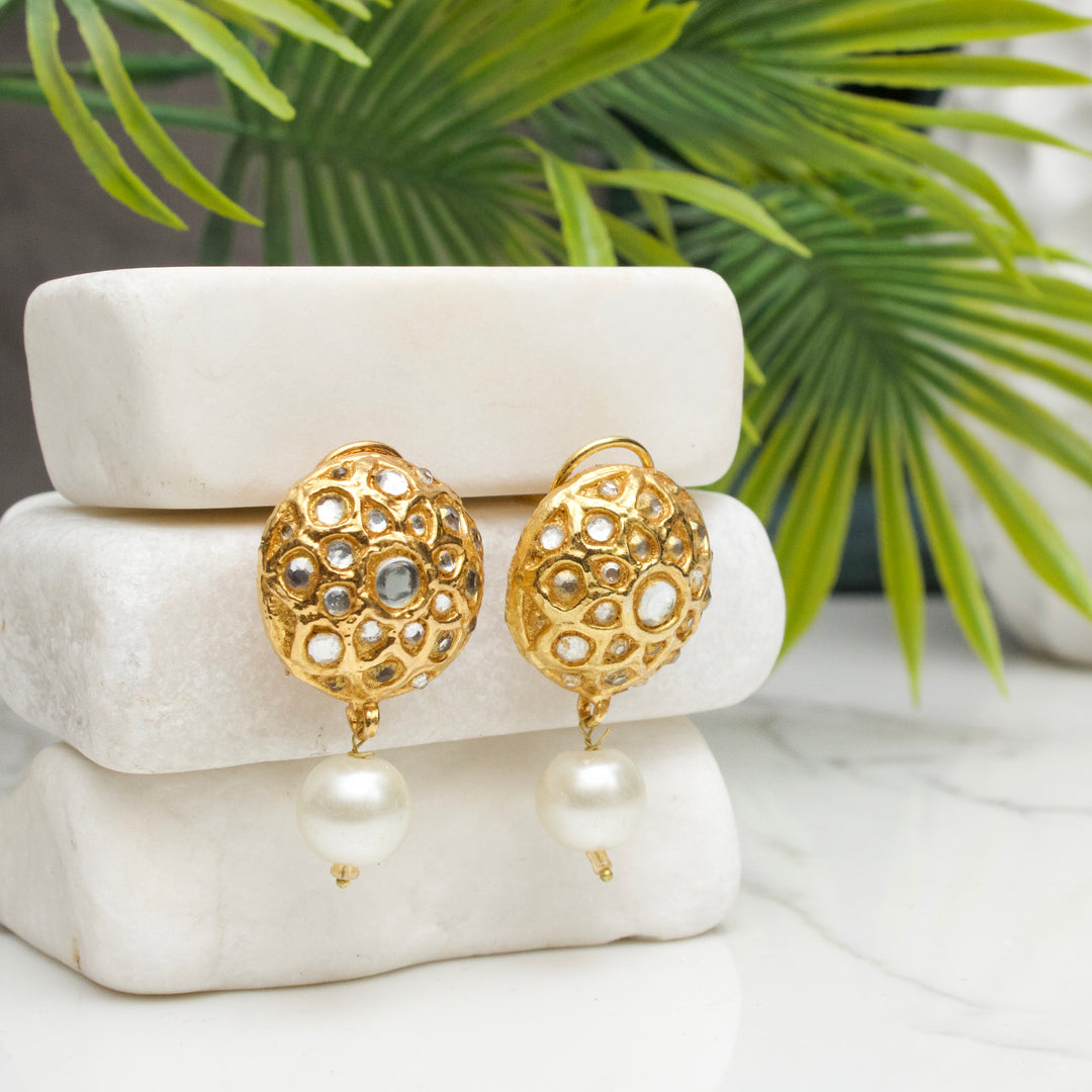 Gold Metallic Toned Handcrafted Tops