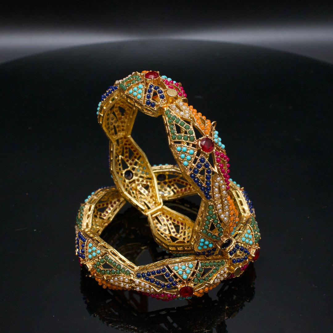 Naurattan Jadau Bangles