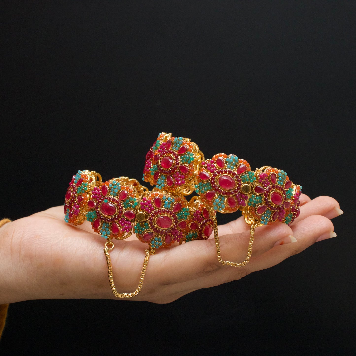 Naurattan Flower Bangles