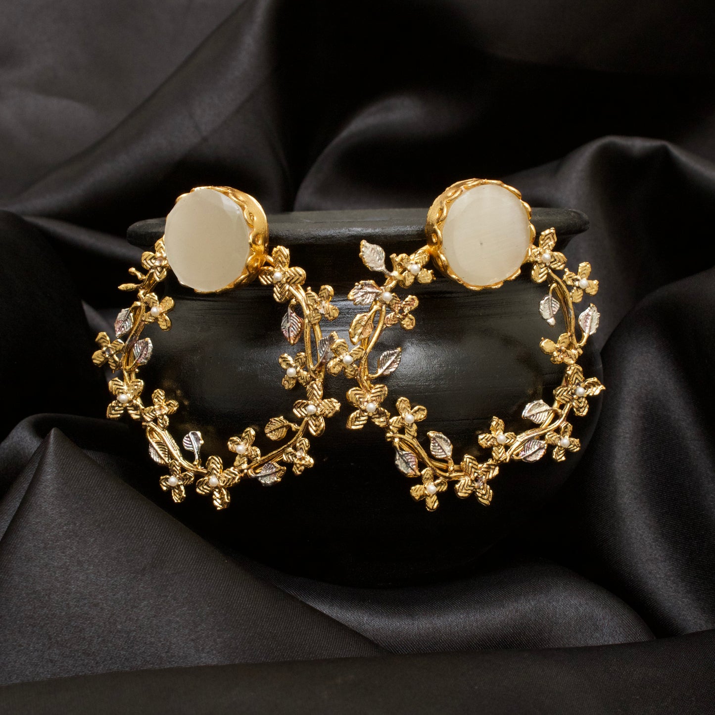 FLOURISH PEARL | Botanical Earrings
