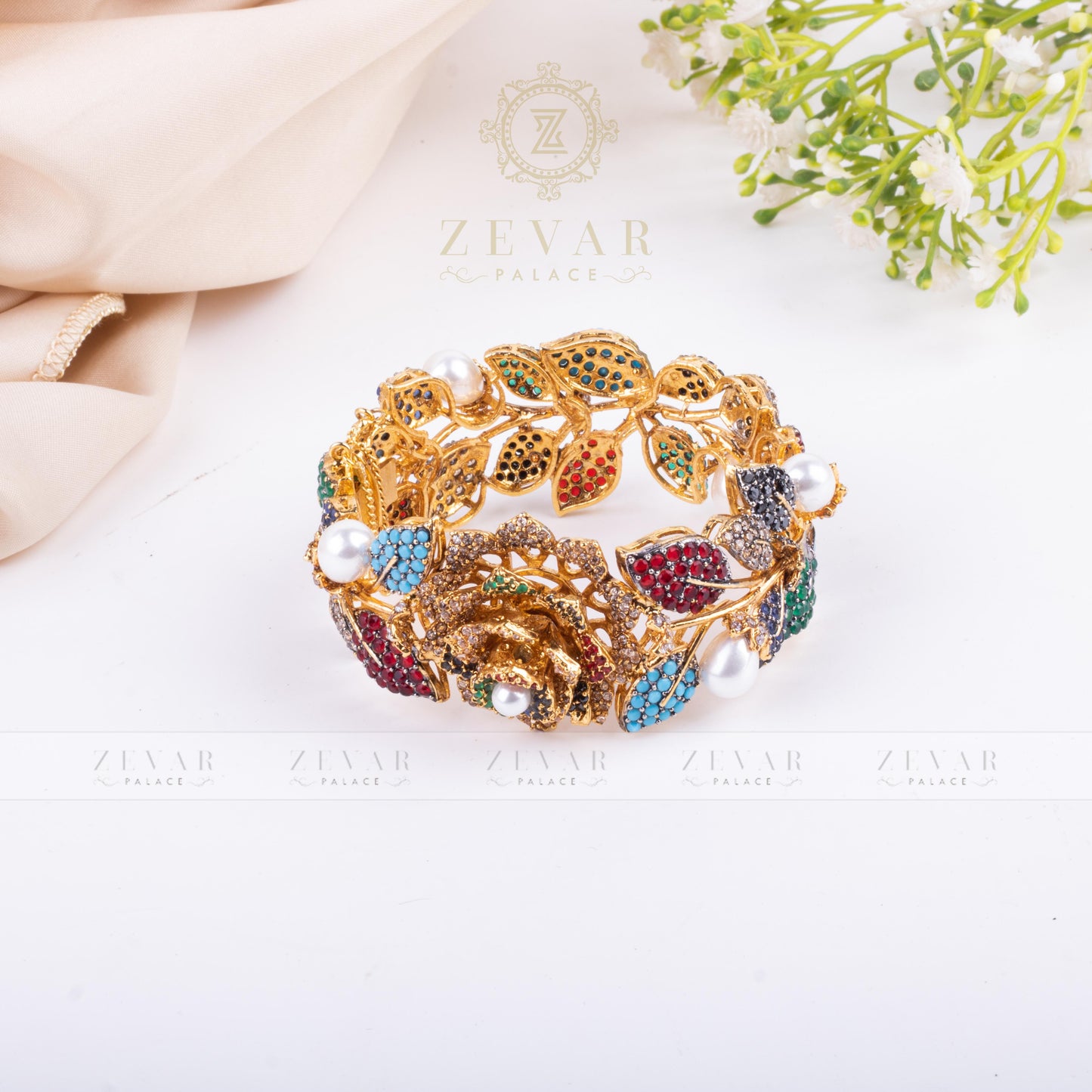 Orchid Flower Single Bangle Multi