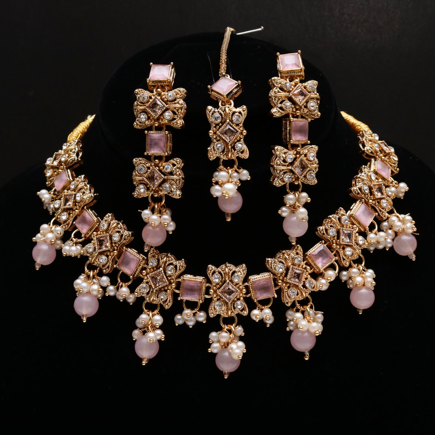 Gemstones & Zircones Antique Necklace Set