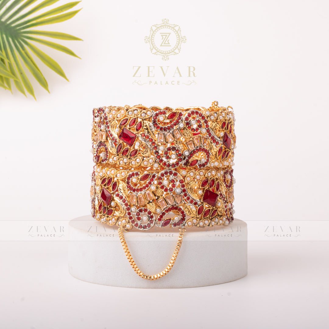 Luxury Naurattan Bangles Ruby