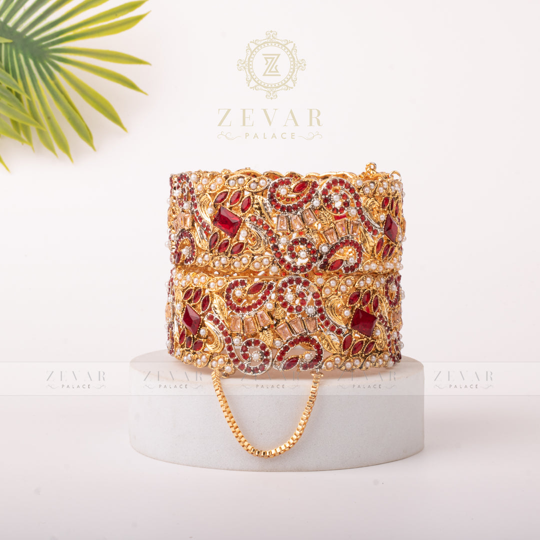 Luxury Naurattan Bangles Ruby