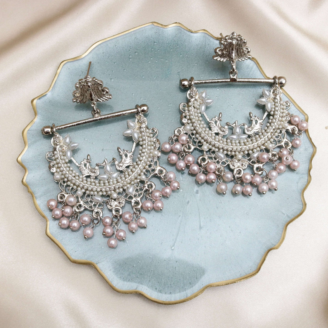 HALF CUT PEACOCK EARRINGS