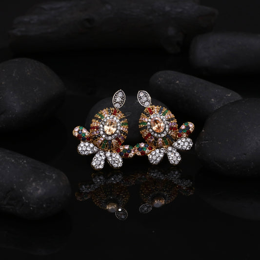 Oxidized Zircon studs