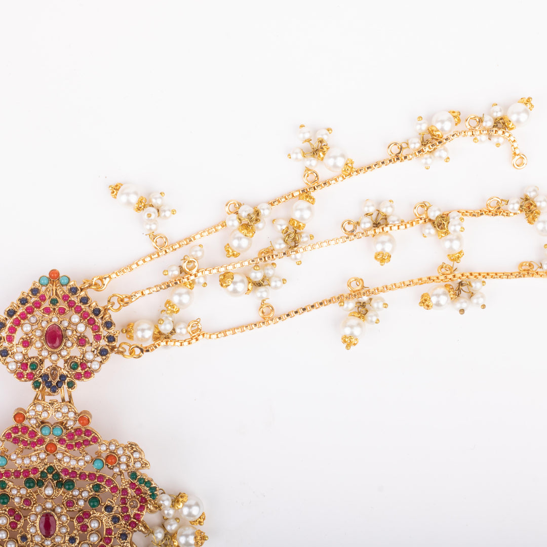 Rang-e-Bahar Earing & Teeka Ruby
