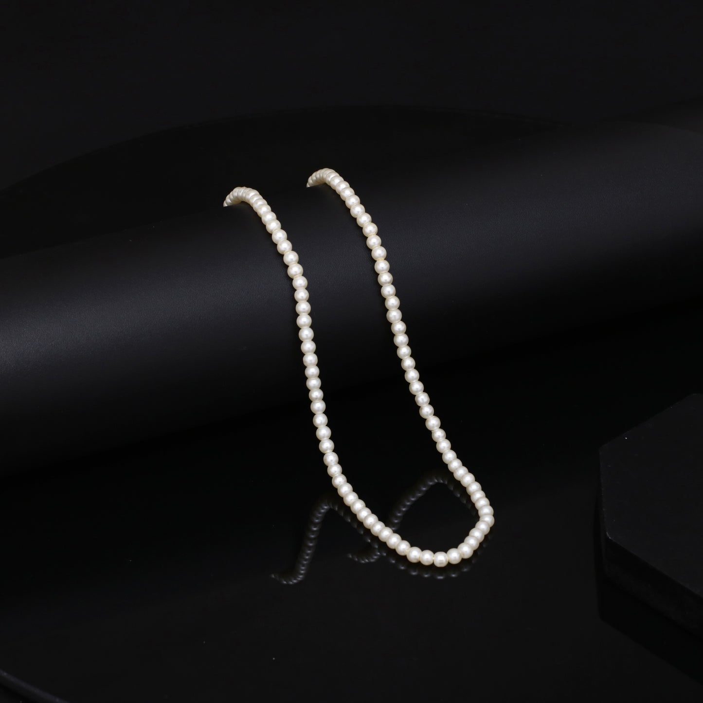 White Pearl Mala Necklace Set