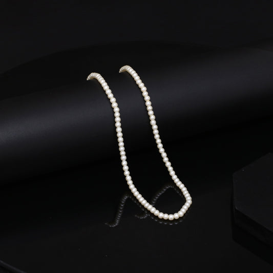 White Pearl Mala Necklace Set