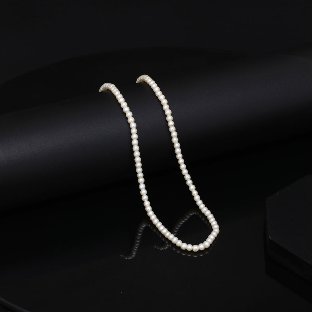 White Pearl Mala Necklace Set