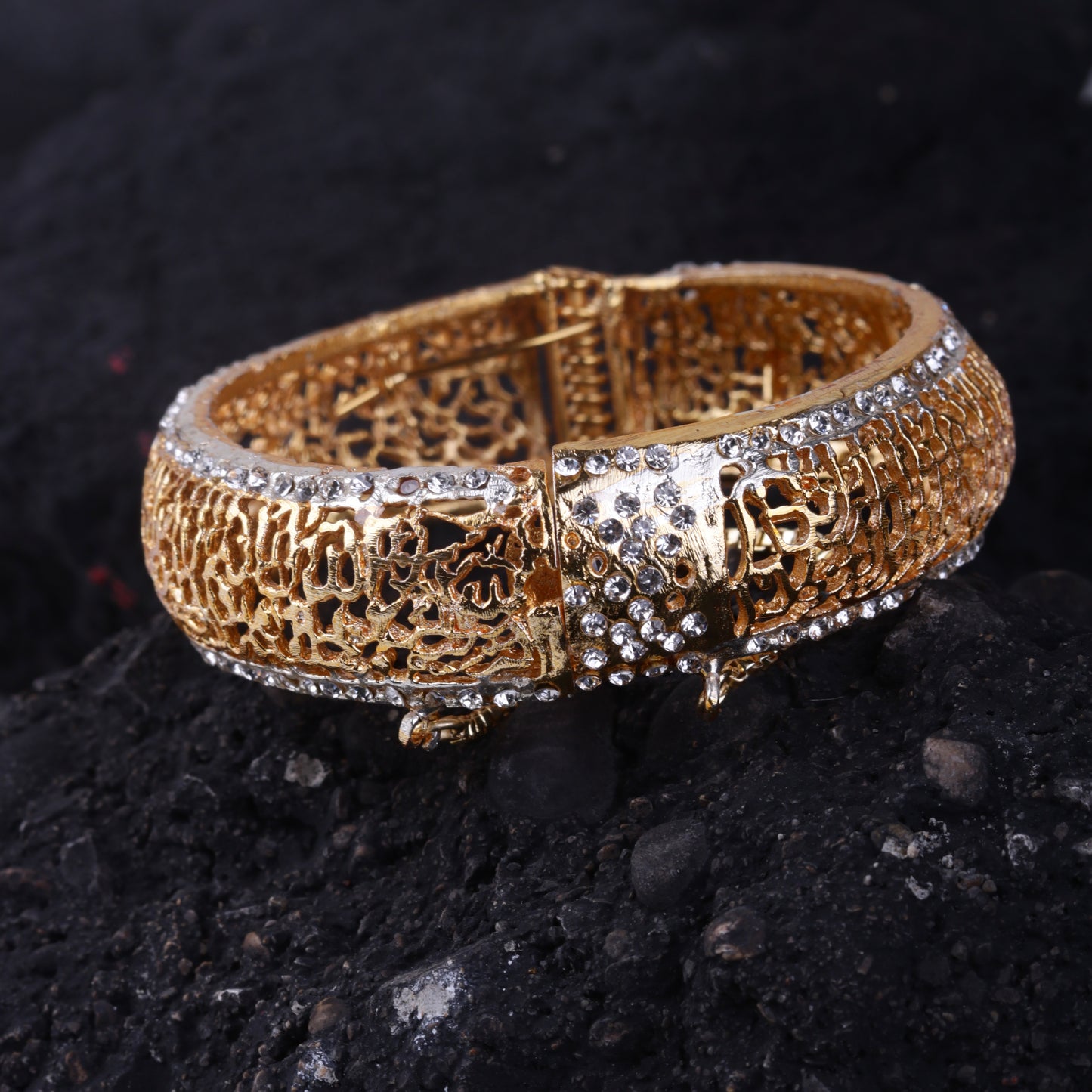 Gold Plated Ayat Ul Kursi Kara - Single Peice