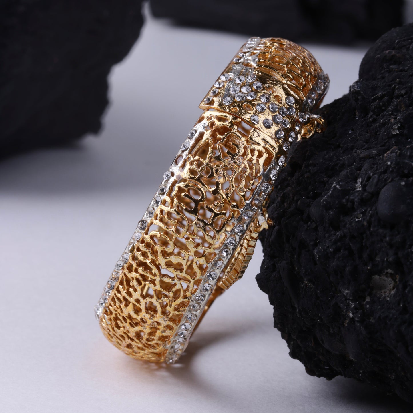 Gold Plated Ayat Ul Kursi Kara - Single Peice