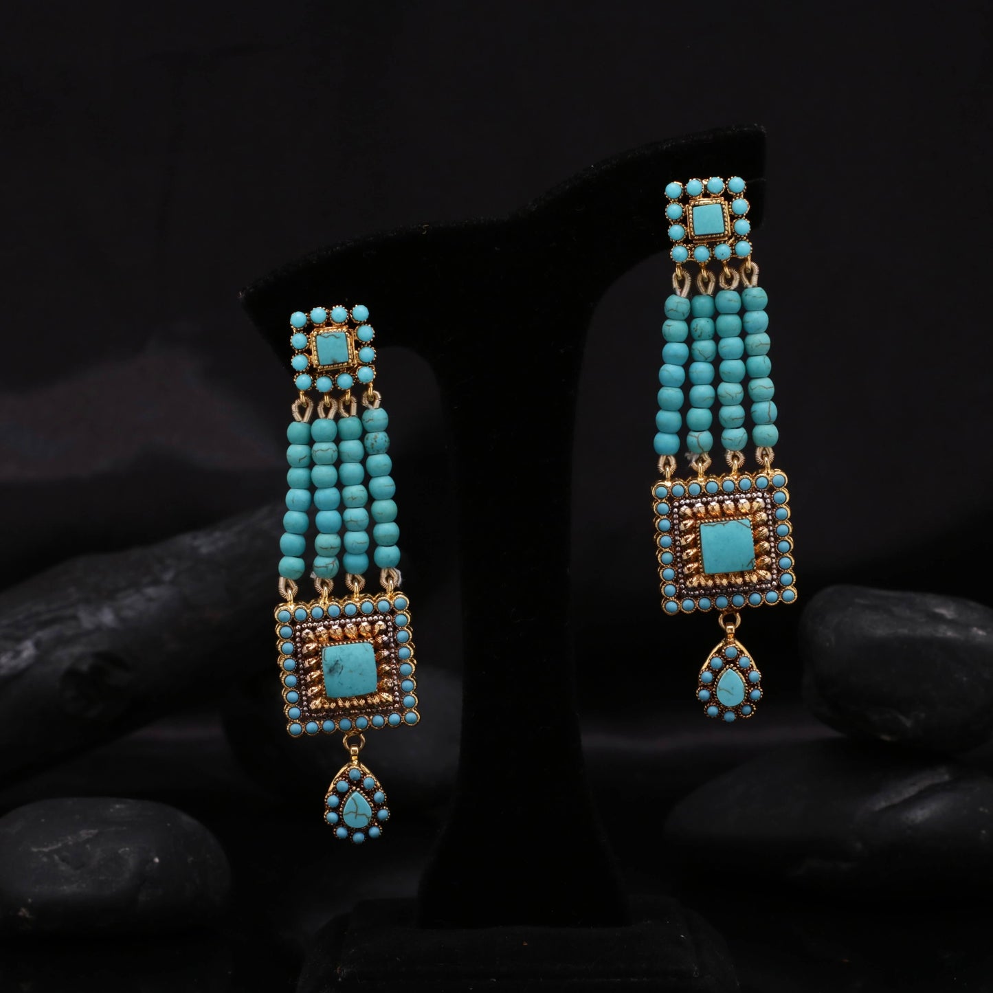Tribal Rectangular Earrings