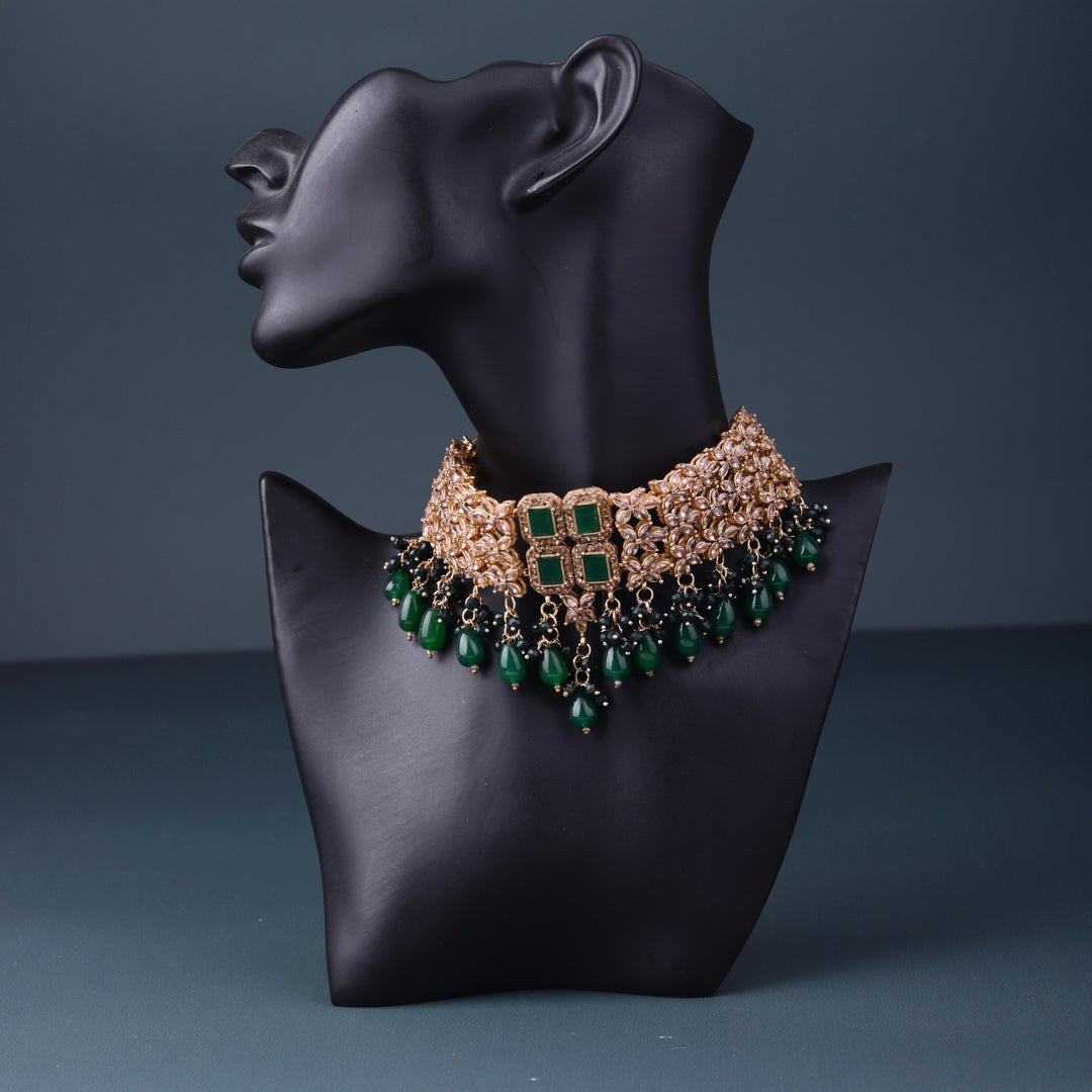 Kundan Bridal Stone Set - Green