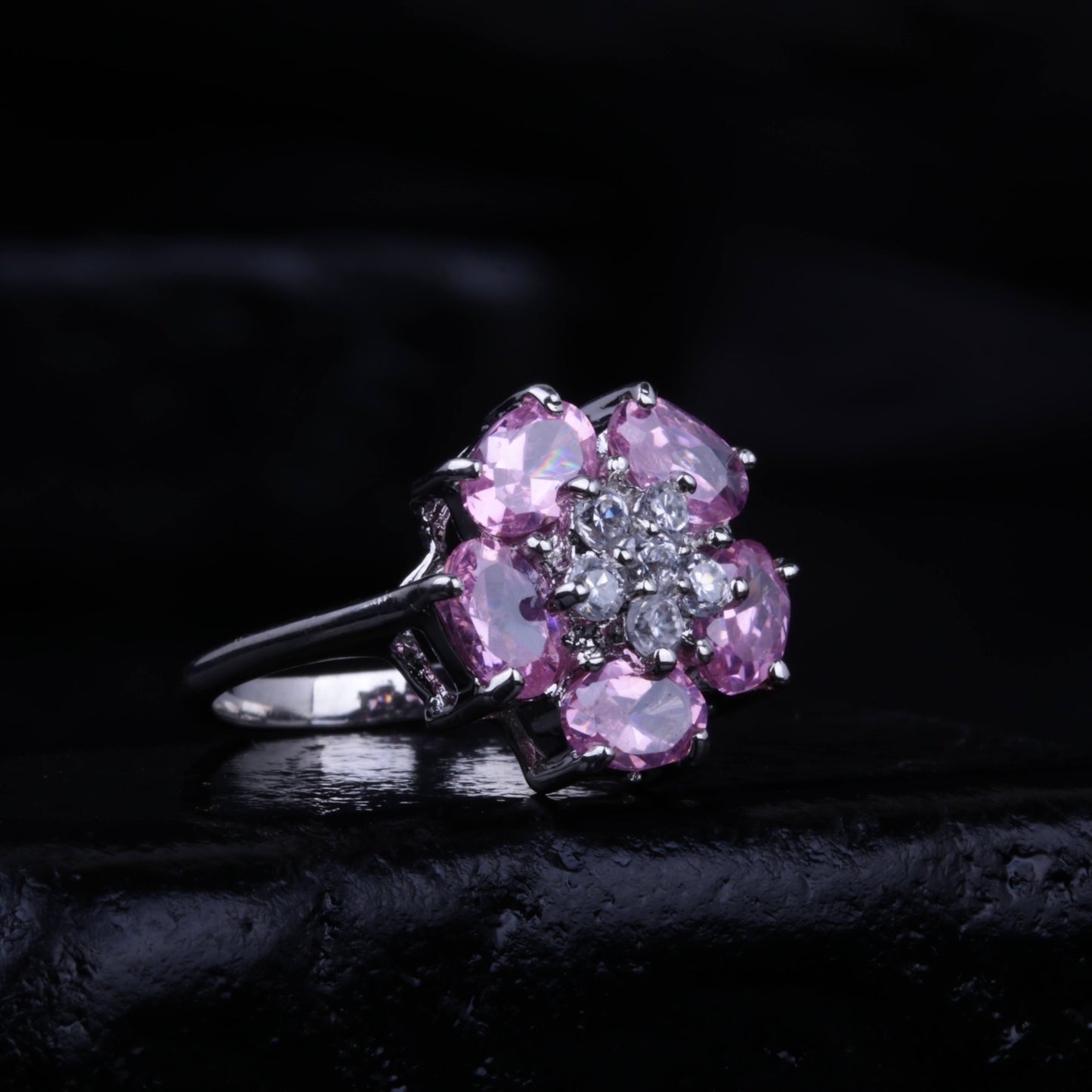 Glossy Flower Ring
