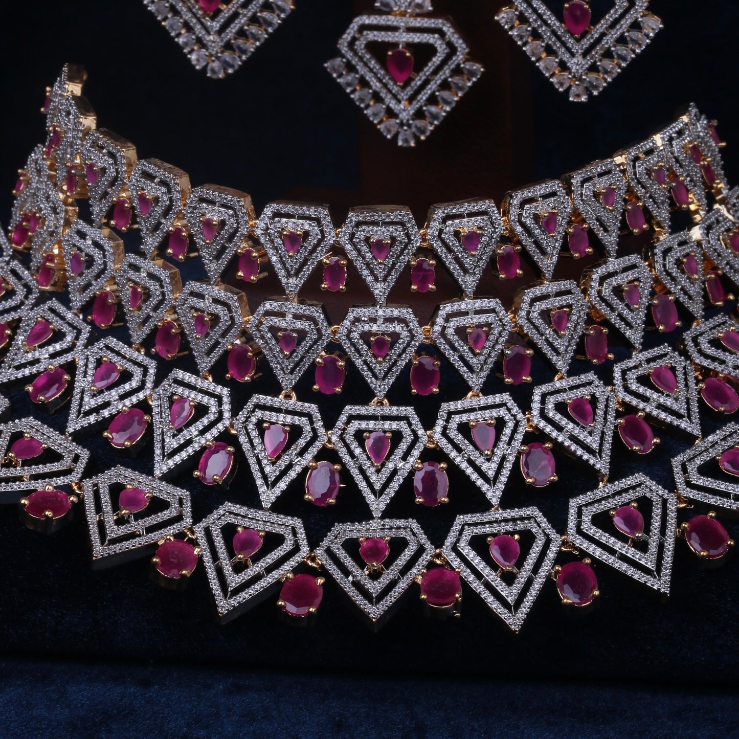 Real Zircon With Stones Set Ruby