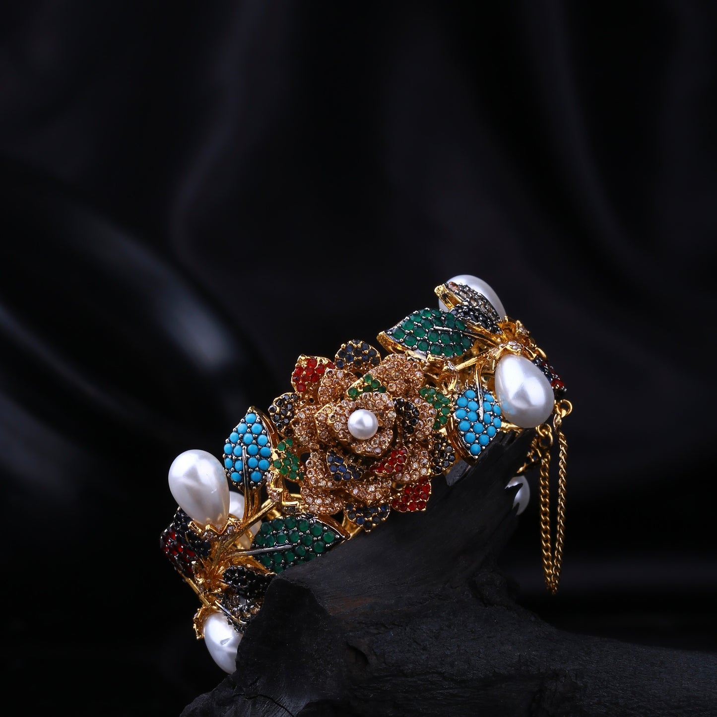Orchid Flower Single Bangle Multi