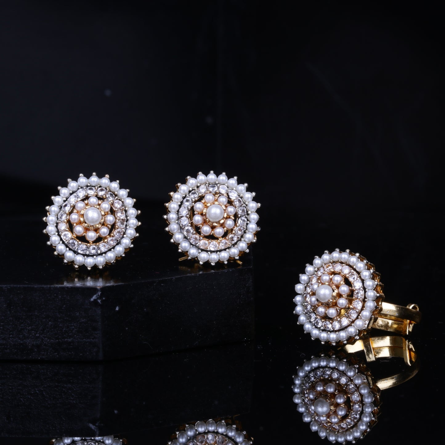 Zircon Studs & Ring