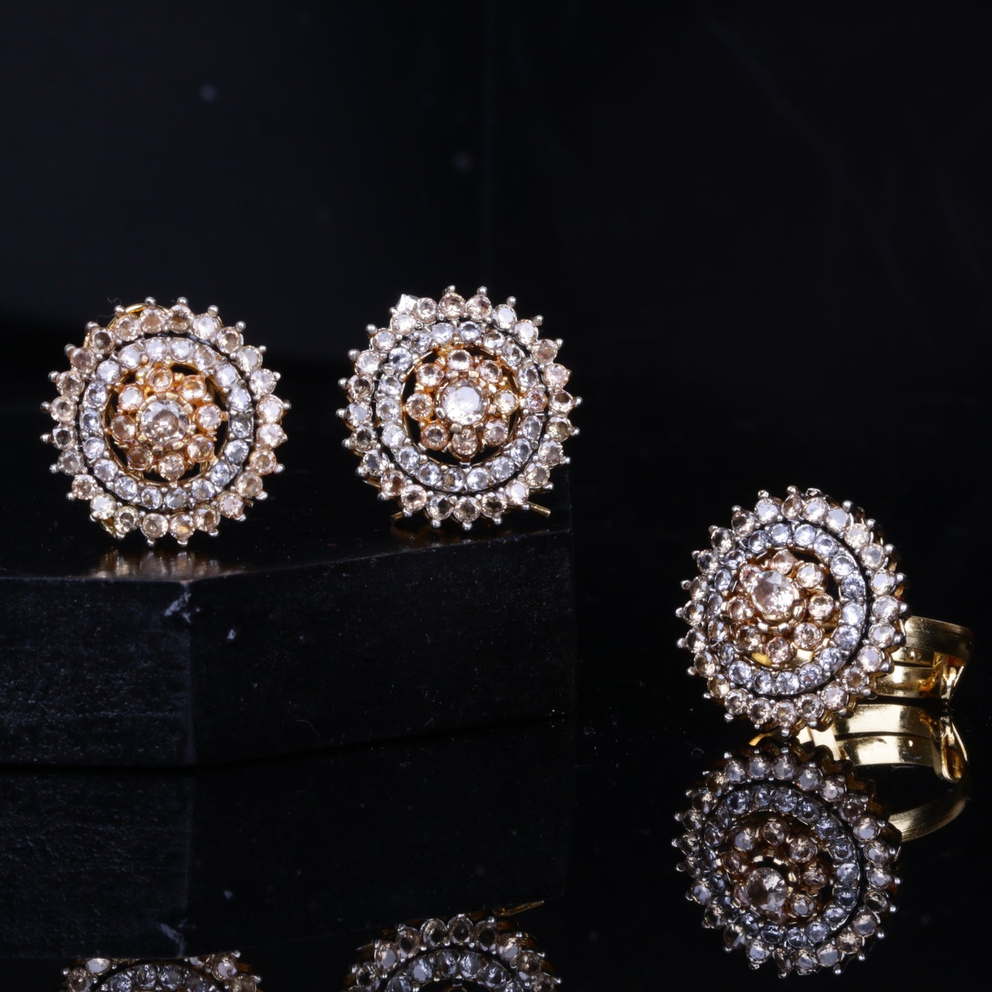 Zircon Studs & Ring